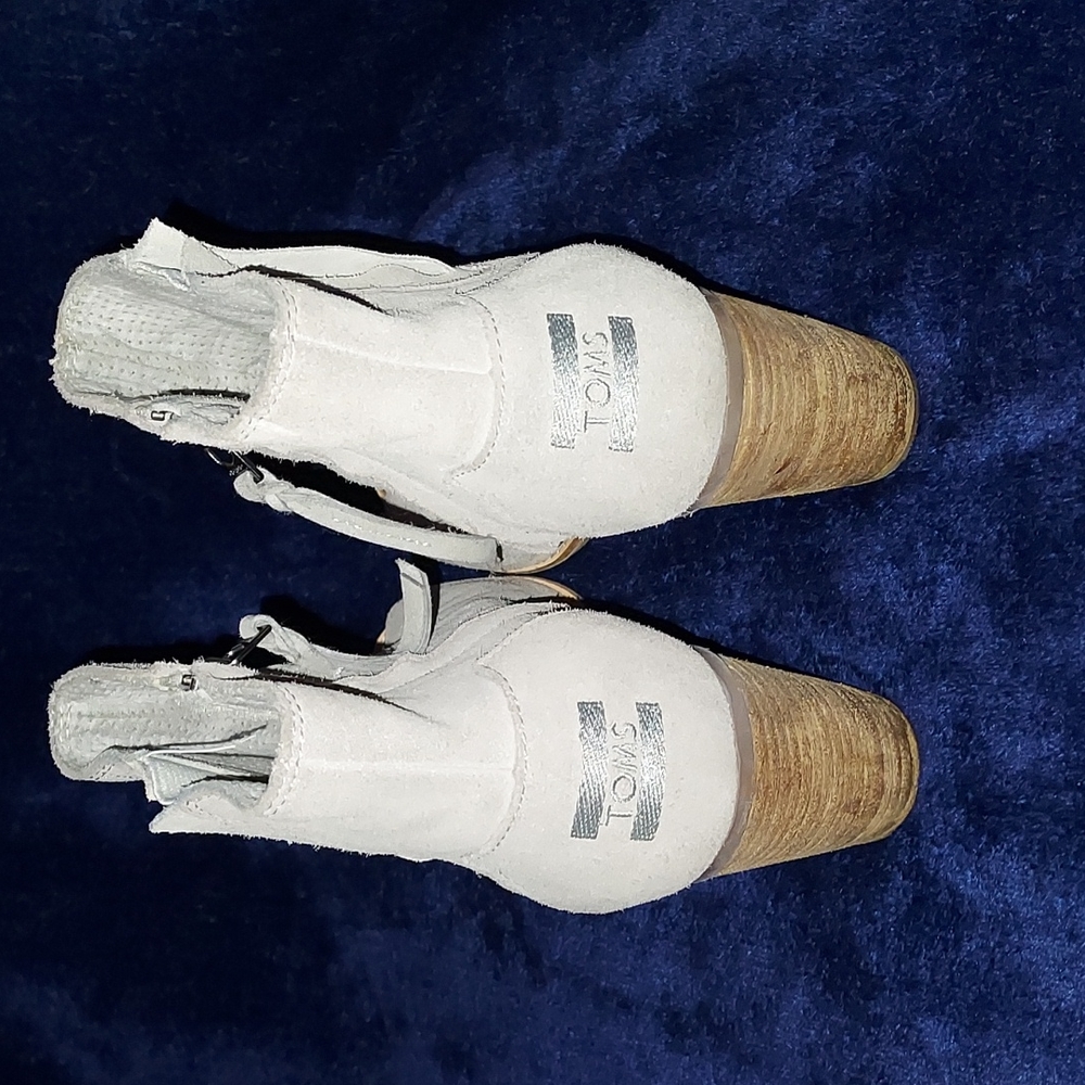 Toms open toe heel boots size 9.5